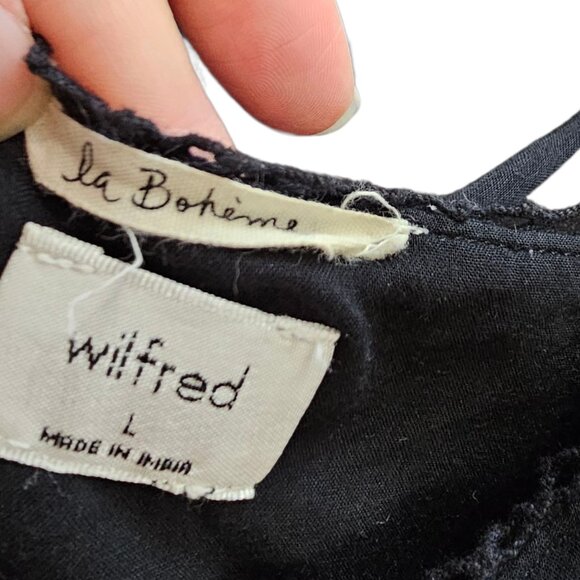 Aritzia Wilfred La Boheme Sleeveless Jumpsuit, Boho, Black, Wide Leg, Size L - Picture 6 of 9